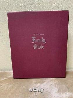 1975 Franklin Mint Family Bible Sterling Silver Cover King James WITH BOX