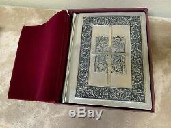 1975 Franklin Mint Family Bible Sterling Silver Cover King James WITH BOX