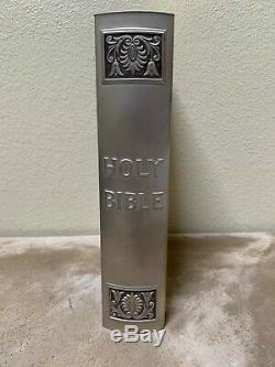 1975 Franklin Mint Family Bible Sterling Silver Cover King James WITH BOX