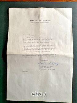 1975 Franklin Mint Fathers Day Sterling Silver Ingot Lucite 1000 grains