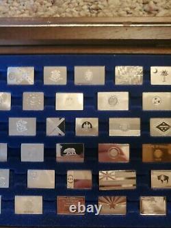 1975 Franklin Mint Flags of the States Complete Set of Sterling Silver Ingots