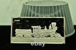 1975 Franklin Mint Locomotives Tiger 925 Sterling Silver Art Bar Ingot