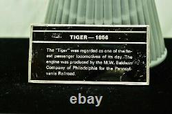 1975 Franklin Mint Locomotives Tiger 925 Sterling Silver Art Bar Ingot