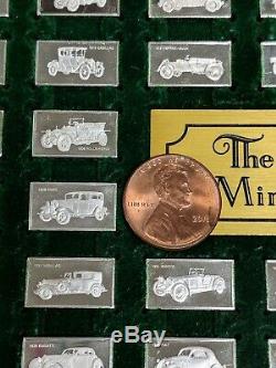 1975 Franklin Mint The Centennial Car 100 Sterling Silver Mini-Ingot Collection