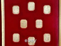 1975 Independence Hall Portrait Ingot Collection Solid PF. Sterling Silver 24 PC
