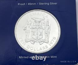 1975 Jamaica $10 Christopher Columbus Franklin Mint Sterling Silver