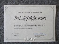 1975 PROOF SET THE BILL OF RIGHTS STERLING SILVER INGOTS 1ST ED by FRANKLIN MINT