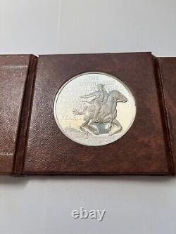 1975 Paul Revere Call to Battle Sterling Silver Proof Medal Franklin Mint EUC