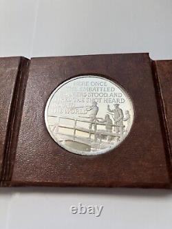 1975 Paul Revere Call to Battle Sterling Silver Proof Medal Franklin Mint EUC