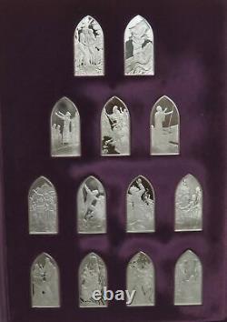 1975 Sterling Silver Books Of The Bible 39 Sculptured Tablet Complete Proof Set