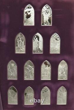 1975 Sterling Silver Books Of The Bible 39 Sculptured Tablet Complete Proof Set