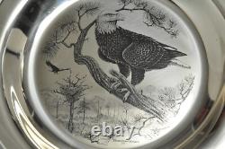 1975 Sterling Silver Franklin Mint Bird Plate Bald Eagle-Limited Ed. #1924
