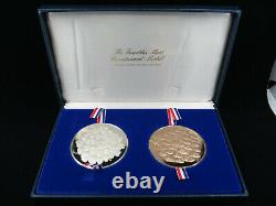 1975 The Franklin Mint Bicentennial Medal 2000 Grain Sterling Silver & Bronze