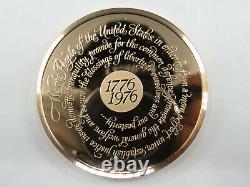 1975 The Franklin Mint Bicentennial Medal 2000 Grain Sterling Silver & Bronze