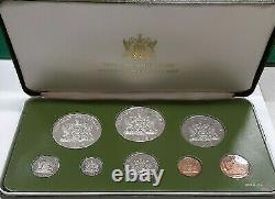 1975 Trinidad & Tobago 8 Coins Gem Proof Franklin Mint Set Sterling Silver