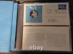 1975 UN Medallic First Day Covers Complete Set Sterling Silver 5 Medals