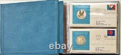 1975 UN Medallic First Day Covers Complete Set Sterling Silver 5 Medals