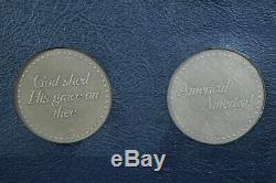 1976 AMERICA THE BEAUTIFUL Sterling Silver Art Coins, FRANKLIN MINT & Case, 527g