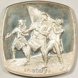 1976 American Bicentennial Sterling Silver. 925 Medal 1.5 Troy Oz Unc Prooflke