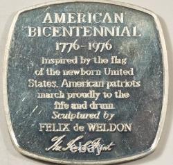 1976 American Bicentennial Sterling Silver. 925 Medal 1.5 Troy Oz Unc Prooflke