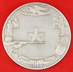 1976 Franklin Mint 4500 Grains Sterling Silver Calendar & Art Medal. 925 76mm
