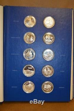 1976 Franklin Mint 50-State Bicentennial Medal Collection 52 Troy Oz Sterling