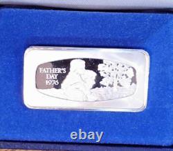 1976 Franklin Mint. 925 Sterling 1000 grains Ingot Father's Day
