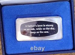 1976 Franklin Mint. 925 Sterling 1000 grains Ingot Father's Day