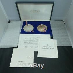 1976 Franklin Mint Bicentennial Medal 4.16 Oz Sterling Silver & Bronze 2.5