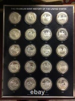 1976 Franklin Mint History of the United States Set 200 Sterling Silver Medals