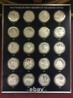1976 Franklin Mint History of the United States Set 200 Sterling Silver Medals