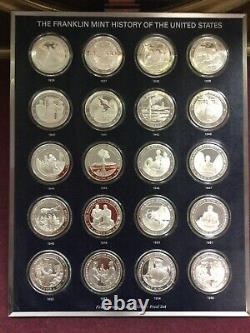 1976 Franklin Mint History of the United States Set 200 Sterling Silver Medals