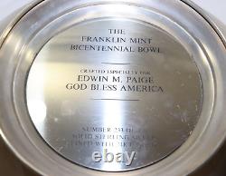 1976 Franklin Mint Sterling Bicentennial 14 Footed 24K Lined Bowl 150oz USED