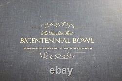 1976 Franklin Mint Sterling Bicentennial 14 Footed 24K Lined Bowl 150oz USED