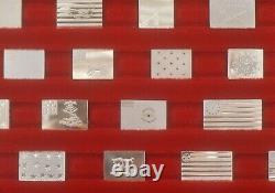 1976 Franklin Mint Sterling Silver 64 Flags of American Revolution Mini Ingots