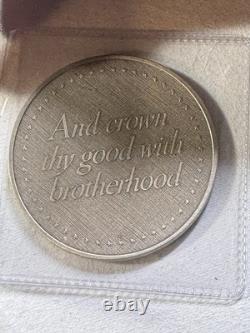 1976 Franklin Mint Sterling Silver Crown Thy Good With Brotherhood Medal