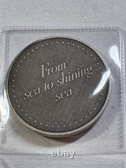 1976 Franklin Mint Sterling Silver From Sea to Shining Sea Medal