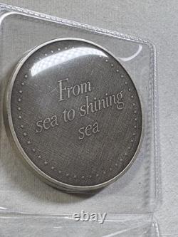 1976 Franklin Mint Sterling Silver From Sea to Shining Sea Medal