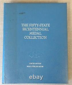 1976 Franklin Mint The Fifty-State Bicentennial Medal Collection Sterling Silver