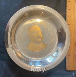 1976 Presidential Series Franklin Mint 8 Plate Sterling With 24k Gold Inlade