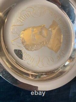 1976 Presidential Series Franklin Mint 8 Plate Sterling With 24k Gold Inlade