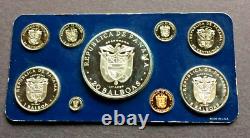 1976 Republic Of Panama Proof Balboa Sterling Silver Coin Set Franklin Mint