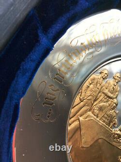 1976 Sterling Silver/24K Gold Bicentennial Commemorative John Hancock Plate