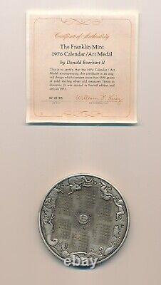 1976, Sterling Silver, US Medallion, Franklin Mint, Calender/ Art Medal
