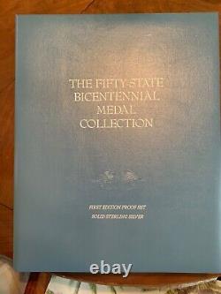 1976 The Fifty-State Bicentennial Medal Collection 50OZ Sterling Silver 1st Ed