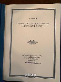 1976 The Fifty-State Bicentennial Medal Collection 50OZ Sterling Silver 1st Ed