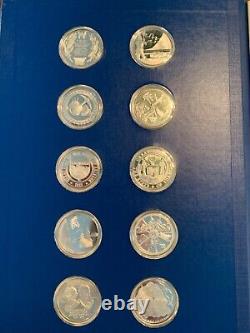 1976 The Fifty-State Bicentennial Medal Collection 50OZ Sterling Silver 1st Ed