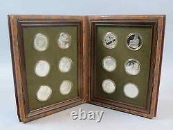 1977 Franklin Mint Good Luck Collections Sterling Silver Medal set