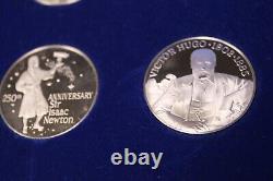 1977 Franklin Mint MEDALLIC COMMEMORATIVE SOCIETY 12 Silver Medals Sterling