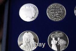 1977 Franklin Mint MEDALLIC COMMEMORATIVE SOCIETY 12 Silver Medals Sterling